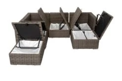 OUTFLEXX Loungemöbel-Set, Grau, Polyrattan, 6 Personen, Verstellbare Sitzflächen, Wasserfeste Kissenbox -Gartenmöbel 3 18364 BOX.jpg