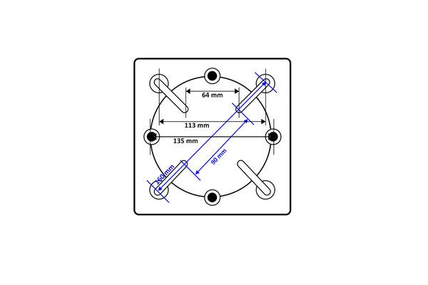 OUTFLEXX Adapterplatte Für Schirmständer Und Bodenanker, Anthrazit, Alu, 16x16x1,5cm, Lochabstand 64-113mm 3 OUTFLEXX Adapterplatte Für Schirmständer Und Bodenanker, Anthrazit, Alu, 16x16x1,5cm, Lochabstand 64-113mm – Bild 3