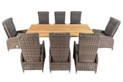 OUTFLEXX Esstischgarnitur, Edelstahl/recyceltes FSC-Teak, Tisch 220x100 Cm, 8 Hochlehner- Diningsessel, A-Gestell -Gartenmöbel 3 19381.jpg