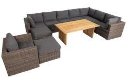OUTFLEXX Loungegarnitur, Polyrattan/Teakholz, Tisch 160x90cm, Für 10 Personen, Wasserfeste Kissenbox -Gartenmöbel 3 19398.jpg