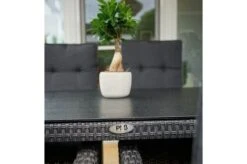 Ploß Rocking Dining Tisch, Grau/braun-meliert, Polyrattan, 170 X 90 Cm, Glasplatte In Steinoptik -Gartenmöbel 3 20157.jpg