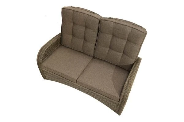 Ploß Rabida Comfort Dining / Lounge 2-Sitzer Sofa, Champagner-meliert, Polyrattan, 148x85x112 Cm, Verstellbar 3 Ploß Rabida Comfort Dining / Lounge 2-Sitzer Sofa, Champagner-meliert, Polyrattan, 148x85x112 Cm, Verstellbar – Bild 3
