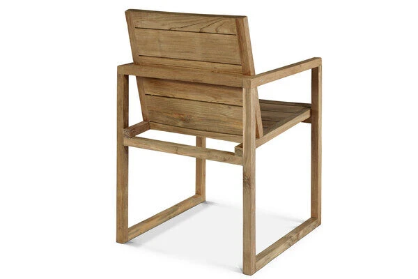 OUTFLEXX Anok Stuhl, Natur, Recycled FSC®-Teak, 54x59,5x85cm, Mit Armlehnen Und Rückenlehne 3 OUTFLEXX Anok Stuhl, Natur, Recycled FSC®-Teak, 54x59,5x85cm, Mit Armlehnen Und Rückenlehne – Bild 3