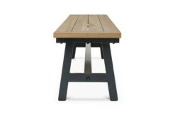 OUTFLEXX Belanda Bank, Dark Grey/natur, Alu/recycled FSC®-Teak, 200x40x45cm, Rustikal Gebürstet, A-Gestell -Gartenmöbel 3 20322.jpg