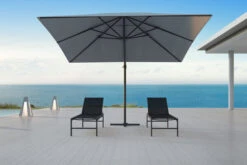 OUTFLEXX Ampelschirm, Anthrazit/grau, Alu/Polyester, 350x350cm, Inkl. Plattenständer -Gartenmöbel 3 20363.jpg