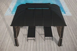 OUTFLEXX Hardtop Pavillon, Braun, Alu, 300x365cm, Inkl. Seitenteile Und Insektennetz -Gartenmöbel 3 20388.jpg