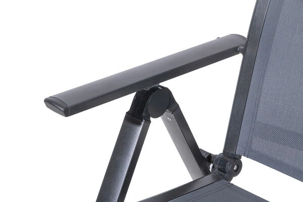 OUTFLEXX Multipositionssessel, Anthrazit/grau, Alu/Textilene, 70x58x106cm 3 OUTFLEXX Multipositionssessel, Anthrazit/grau, Alu/Textilene, 70x58x106cm – Bild 3