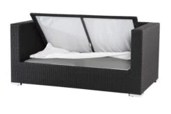 OUTFLEXX 2-Sitzer Sofa, Schwarz, Polyrattan 152x85x70cm, Inkl. Polster Und Wasserfeste Kissenbox 7 OUTFLEXX 2-Sitzer Sofa, Schwarz, Polyrattan 152x85x70cm, Inkl. Polster Und Wasserfeste Kissenbox -Gartenmöbel 3 2392 2 BOX.jpg