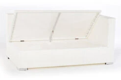 OUTFLEXX 2-Sitzer Ecksofa, Weiß, Polyrattan, 145x85x70cm, Armlehne Li, Inkl. Polster, Wasserfeste Kissenbox -Gartenmöbel 3 2511 3 BOX.jpg