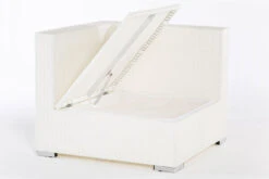 OUTFLEXX Eckelement, Weiß, Polyrattan, Inkl. Polster Und Kissen, Wasserfeste Kissenbox -Gartenmöbel 3 2511 6 BOX.jpg