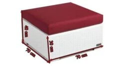 OUTFLEXX Beistelltisch/Hocker, Weiß, Polyrattan, Inkl. Glasplatte Und Polster -Gartenmöbel 3 2511 8.jpg