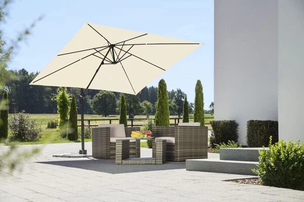 Schneider® SCHNEIDER Rhodos Junior Ampelschirm, Natur, Quadratisch, 270 X 270 Cm 2 Schneider® SCHNEIDER Rhodos Junior Ampelschirm, Natur, Quadratisch, 270 X 270 Cm – Bild 2