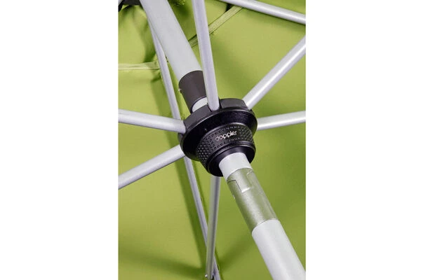 DOPPLER Active Auto Tilt Mittelstockschirm, Greige, Aluminium/Textil, Ø 320 Cm, Mit Kurbel 4 DOPPLER Active Auto Tilt Mittelstockschirm, Greige, Aluminium/Textil, Ø 320 Cm, Mit Kurbel – Bild 4