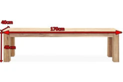 OUTFLEXX Sitzbank, Natur, Recyceltes SLVK-Teakholz, 170 X 40 X 45 Cm -Gartenmöbel 4 13424 3.jpg