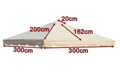 OUTFLEXX Ersatzdach Für Pavillons, Beige, Polyester, 300x300cm 14 OUTFLEXX Ersatzdach Für Pavillons, Beige, Polyester, 300x300cm -Gartenmöbel 4 13620.jpg