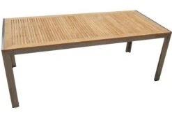 OUTFLEXX Set, Taupe, Edelstahl/Teak, Esstisch 200 X 90 Cm, 6 Stapelstühle -Gartenmöbel 4 14213.jpg