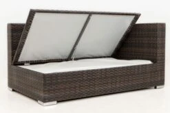 OUTFLEXX 2-Sitzer Ecksofa, Braun Marmoriert, Polyrattan, 145 X 85 X 70 Cm, Wasserfeste Kissenbox, Armlehne Li. -Gartenmöbel 4 15734 3 BOX.jpg