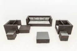 OUTFLEXX Loungemöbel-Set, Braun Marmoriert, Polyrattan, 6 Pers, Wasserfeste Kissenbox, Inkl. Beistelltisch -Gartenmöbel 4 16063 BOX B.jpg