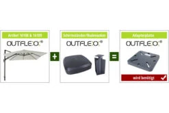 OUTFLEXX Ampelschirm, Creme, Pulverbesch. Aluminium, 300x300 Cm, Inkl. Plattenständer, Twist-Funktion -Gartenmöbel 4 16108.jpg