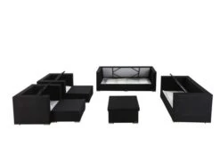 OUTFLEXX Loungemöbel-Set, Schwarz, Polyrattan, Für 9 Personen, Inkl. Loungetisch, Wasserfeste Kissenbox -Gartenmöbel 4 1716 BOX D.jpg