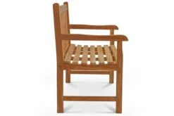 OUTFLEXX Ontario 2-Sitzer Gartenbank, Natur, Teakholz, 120x62x92cm, Fein Geschliffen -Gartenmöbel 4 18308.jpg