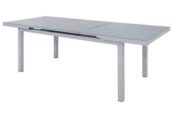 KETTLER BasicPlus Esstischgarnitur, Silber, Alu/Textilene, Tisch 180/240x100cm, 6 Stapelsessel 4 KETTLER BasicPlus Esstischgarnitur, Silber, Alu/Textilene, Tisch 180/240x100cm, 6 Stapelsessel – Bild 4