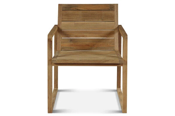OUTFLEXX Anok Stuhl, Natur, Recycled FSC®-Teak, 54x59,5x85cm, Mit Armlehnen Und Rückenlehne 4 OUTFLEXX Anok Stuhl, Natur, Recycled FSC®-Teak, 54x59,5x85cm, Mit Armlehnen Und Rückenlehne – Bild 4