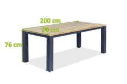 OUTFLEXX Oxford Esstisch, Dark Grey/natur, Alu/recycled FSC®-Teak, 200x90x76cm, Rustikal Gebürstet -Gartenmöbel 4 20335.jpg