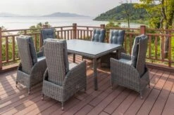 OUTFLEXX Dining Tisch, Grau, Polyrattan, 180 X 120 Cm, Tischplatte Spraystone, 8mm -Gartenmöbel 4 20658.jpg