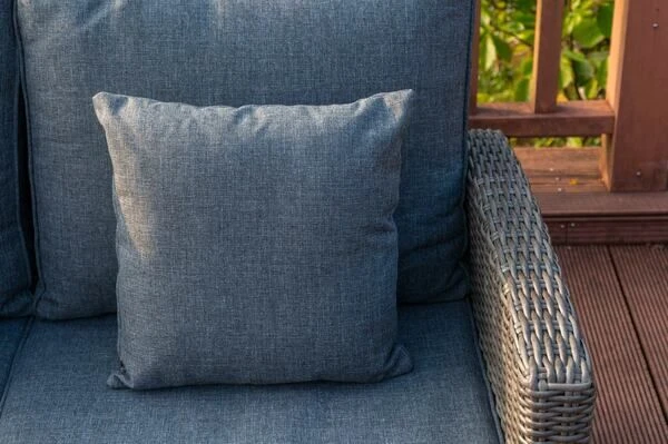 OUTFLEXX Dining Set, Grau, Polyrattan, 4tlg, 5-6 Personen, Inkl. Polster Und Kissen 4 OUTFLEXX Dining Set, Grau, Polyrattan, 4tlg, 5-6 Personen, Inkl. Polster Und Kissen – Bild 4