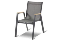 HARTMAN Xanadu / Aruba Set, Xerix/anthrazit, Alu/Teakholz, 6 Stapelsessel, 2 Multipos, Teakarmlehnen, 220x100cm -Gartenmöbel 4 21174.jpg