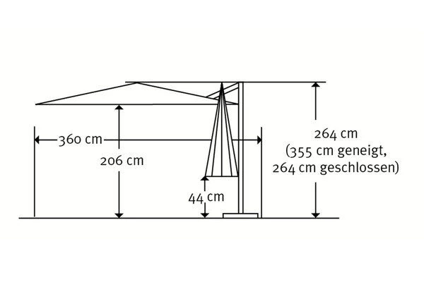 Schneider® SCHNEIDER Rhodos Twist Ampelschirm, Silbergrau, Quadratisch, 300 X 300 Cm 5 Schneider® SCHNEIDER Rhodos Twist Ampelschirm, Silbergrau, Quadratisch, 300 X 300 Cm – Bild 5
