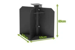 OUTFLEXX Bodenanker XXL Für Ampelschirme, Anthrazit, Pulverbesch. Stahl, 50x50x63 Cm, Zum Einbetonieren -Gartenmöbel 4 21594.jpg