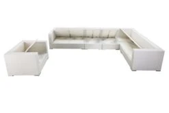 OUTFLEXX Loungemöbel-Set, Weiß, Polyrattan, Für 8 Personen, WasserfesteKissenbox -Gartenmöbel 4 2510 BOX A.jpg