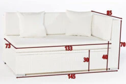 OUTFLEXX 2-Sitzer Ecksofa, Weiß, Polyrattan, 145x85x70cm, Armlehne Li, Inkl. Polster, Wasserfeste Kissenbox -Gartenmöbel 4 2511 3 BOX.jpg