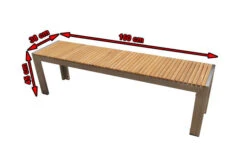 OUTFLEXX Bank Aus Edelstahl/FSC-Teakholz, 160x38x45cm -Gartenmöbel 4 7102.jpg