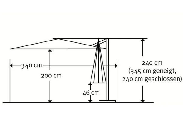 Schneider® SCHNEIDER Rhodos Junior Ampelschirm, Natur, Quadratisch, 270 X 270 Cm 5 Schneider® SCHNEIDER Rhodos Junior Ampelschirm, Natur, Quadratisch, 270 X 270 Cm – Bild 5
