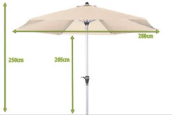 DOPPLER Active Auto Tilt Mittelstockschirm, Natur, Aluminium/Textil, Ø 280 Cm, Mit Kurbel -Gartenmöbel 5 12352 1.jpg