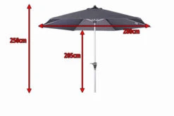 DOPPLER Active Auto Tilt Mittelstockschirm, Anthrazit, Aluminium/Textil, Ø 280 Cm, Mit Kurbel -Gartenmöbel 5 12352 5.jpg