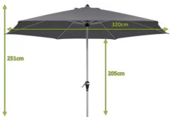 DOPPLER Active Auto Tilt Mittelstockschirm, Anthrazit, Aluminium/Textil, Ø 320 Cm, Mit Kurbel -Gartenmöbel 5 12353 5.jpg