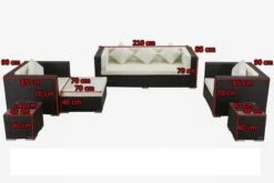 OUTFLEXX Loungemöbel-Set, Braun, Polyrattan, Für 6 Personen, Wasserfeste Kissenbox -Gartenmöbel 5 1303 BOX A.jpg