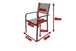VILLANA Gartenstuhl, Anthrazit/grau, Aluminium/Textil, 58 X 57 X 90 Cm, Stapelbar -Gartenmöbel 5 13403.jpg