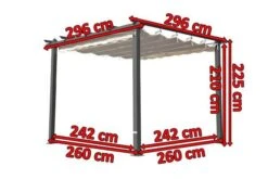 OUTFLEXX Pergola, Anthrazit/creme, Alu/Textil, 300 X 300 X 225 Cm -Gartenmöbel 5 13410.jpg