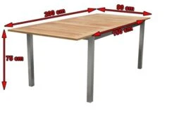 OUTFLEXX Ausziehtisch, FSC-Teak/Edelstahl, Plattenstärke 20mm, 150/200x90cm 13 OUTFLEXX Ausziehtisch, FSC-Teak/Edelstahl, Plattenstärke 20mm, 150/200x90cm -Gartenmöbel 5 13535.jpg