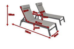 VILLANA 2er-Set Sonnenliegen, Anthrazit/grau, Alu/Textil, 198x66x32cm, Mit Beistelltisch 45x45cm 19 VILLANA 2er-Set Sonnenliegen, Anthrazit/grau, Alu/Textil, 198x66x32cm, Mit Beistelltisch 45x45cm -Gartenmöbel 5 13885.jpg