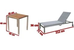 OUTFLEXX 2er-Set Rollliege, Silber, Edelstahl/Teak, 212x71x36 Cm, Mit Beistelltisch 45x45cm -Gartenmöbel 5 14170.jpg