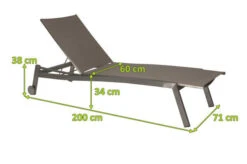 STERN Allround Rollenliege, Silber/taupe, Edelstahl/Textil, 200x71x38 Cm, Verstellbare Rückenlehne -Gartenmöbel 5 15897 1.jpg