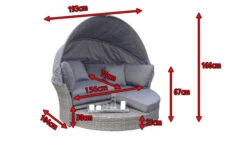 OUTFLEXX Sonneninsel, Grau, Polyrattan, Halbrund, 193 X 104 X 74 Cm, Hocker Drehbar, Dach Klappbar -Gartenmöbel 5 16110.jpg