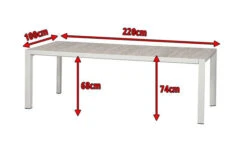 SIENA GARDEN Silva Diningtisch, Weiß/washed Grey, Alu/Keramik, 220x100cm -Gartenmöbel 5 16603.jpg