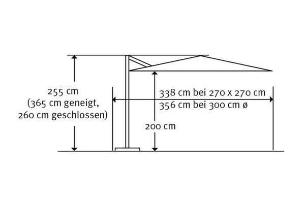 Schneider® SCHNEIDER Rhodos Eco Twist Ampelschirm, Taupe, Quadratisch, 270 X 270 Cm 5 Schneider® SCHNEIDER Rhodos Eco Twist Ampelschirm, Taupe, Quadratisch, 270 X 270 Cm – Bild 5